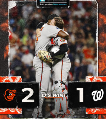 Birds of baseball triumph once again as O's celebrate with simple yet confident victory post.