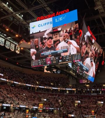 Carlos Baerga Joins Santiago Almanzar Jr. To Hype Fans At Cavs-Heat Playoff Game