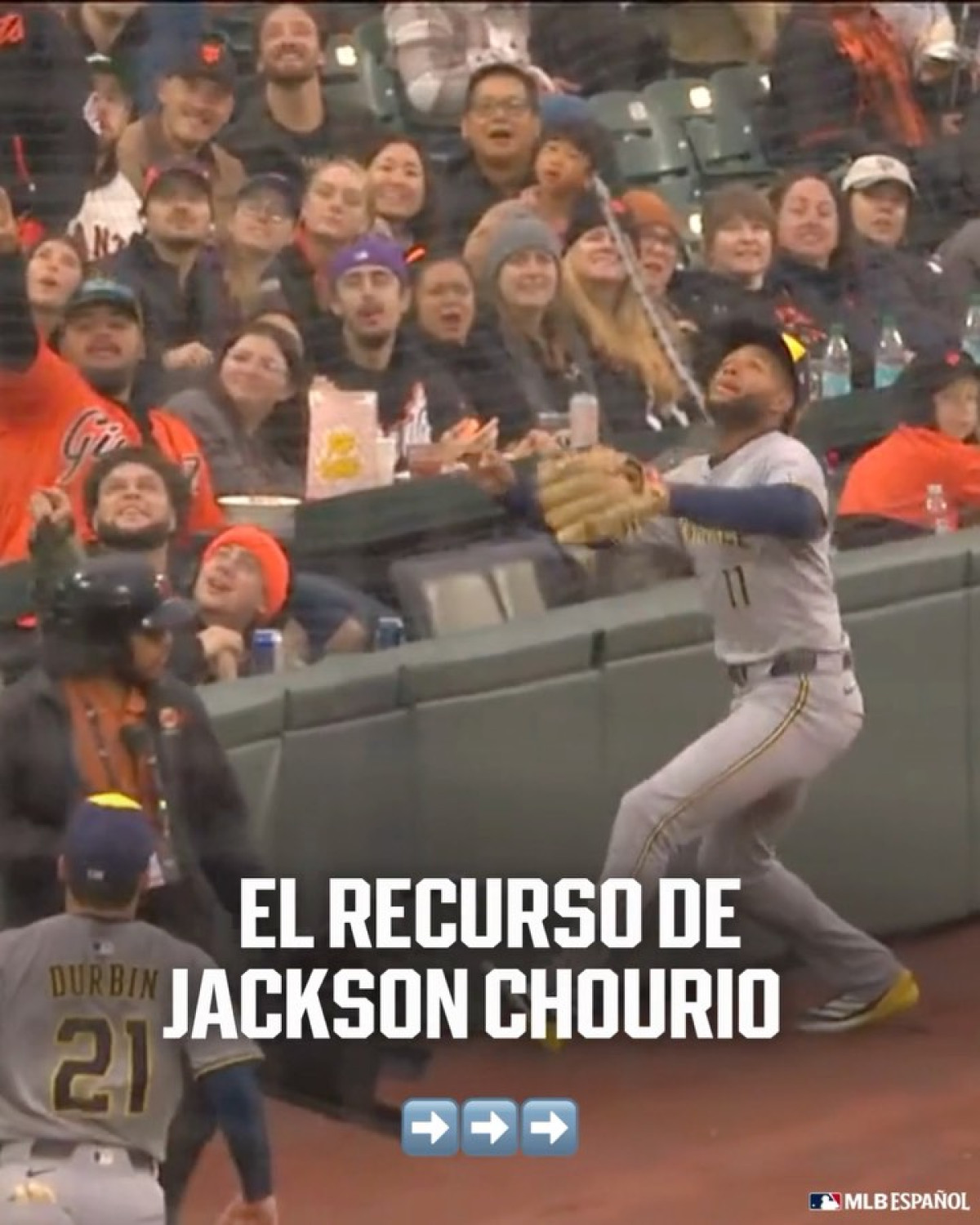 Jackson Chourio Channels Spider-Man With Spectacular Catch For Brewers Venezuelan rookie outfielder shows superhuman reflexes with web-gem worthy defensive play.