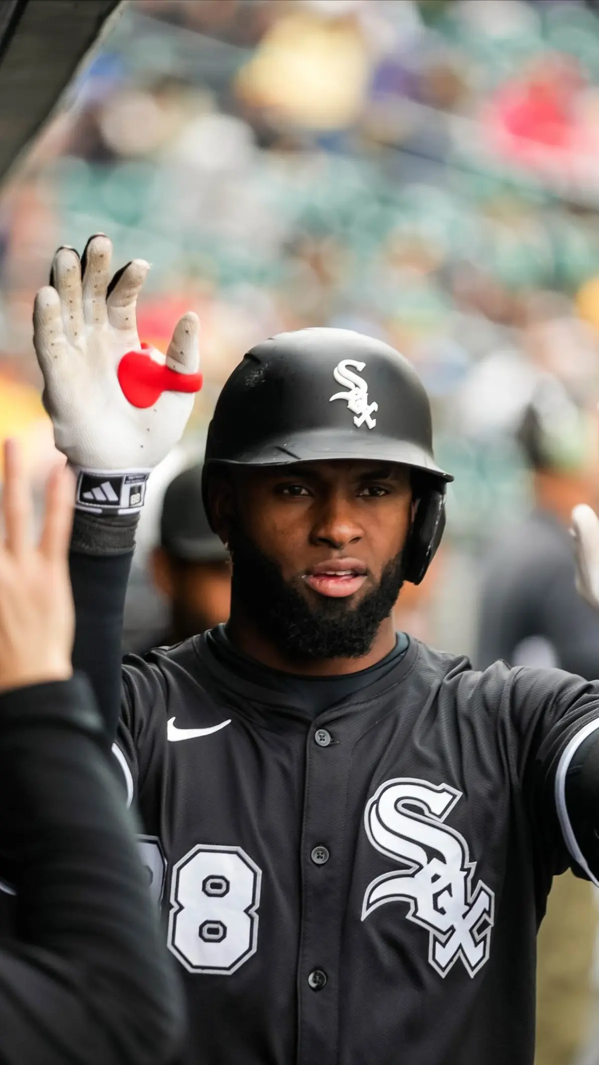 The Cuban outfielder demonstrates his elite power with a towering home run for the South Siders.