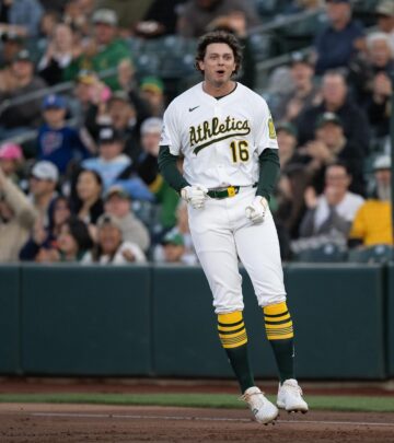 Promising rookie makes a striking debut as he tallies a milestone base knock for the A's.