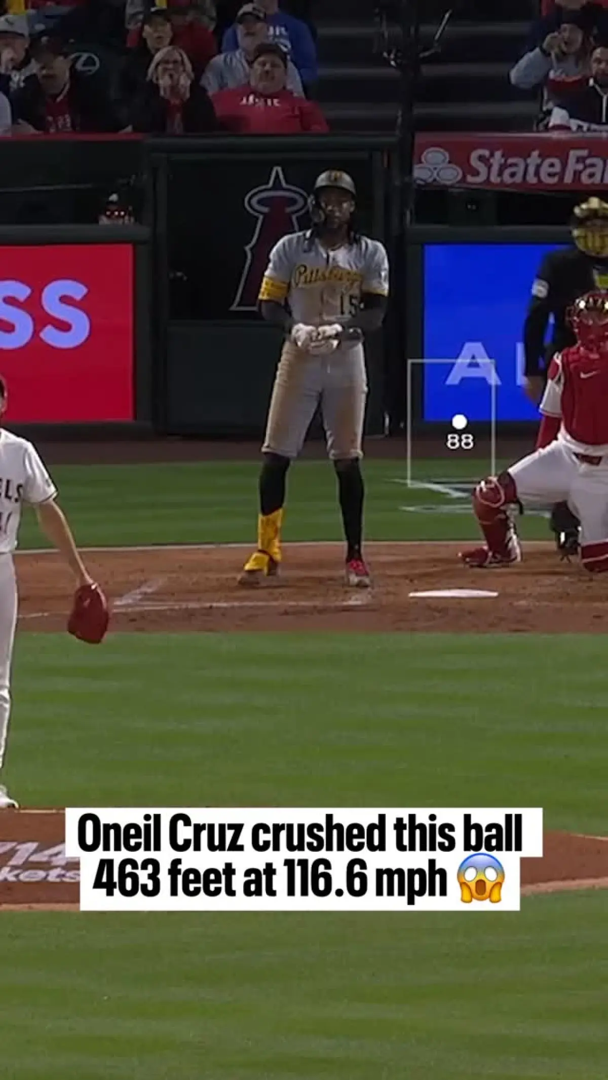 Pirates' shortstop launches a towering 463-foot homer that has fans buzzing.