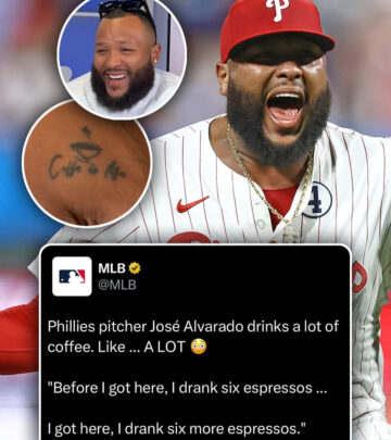MLB star takes caffeine dedication to the next level with permanent declaration of beverage love.