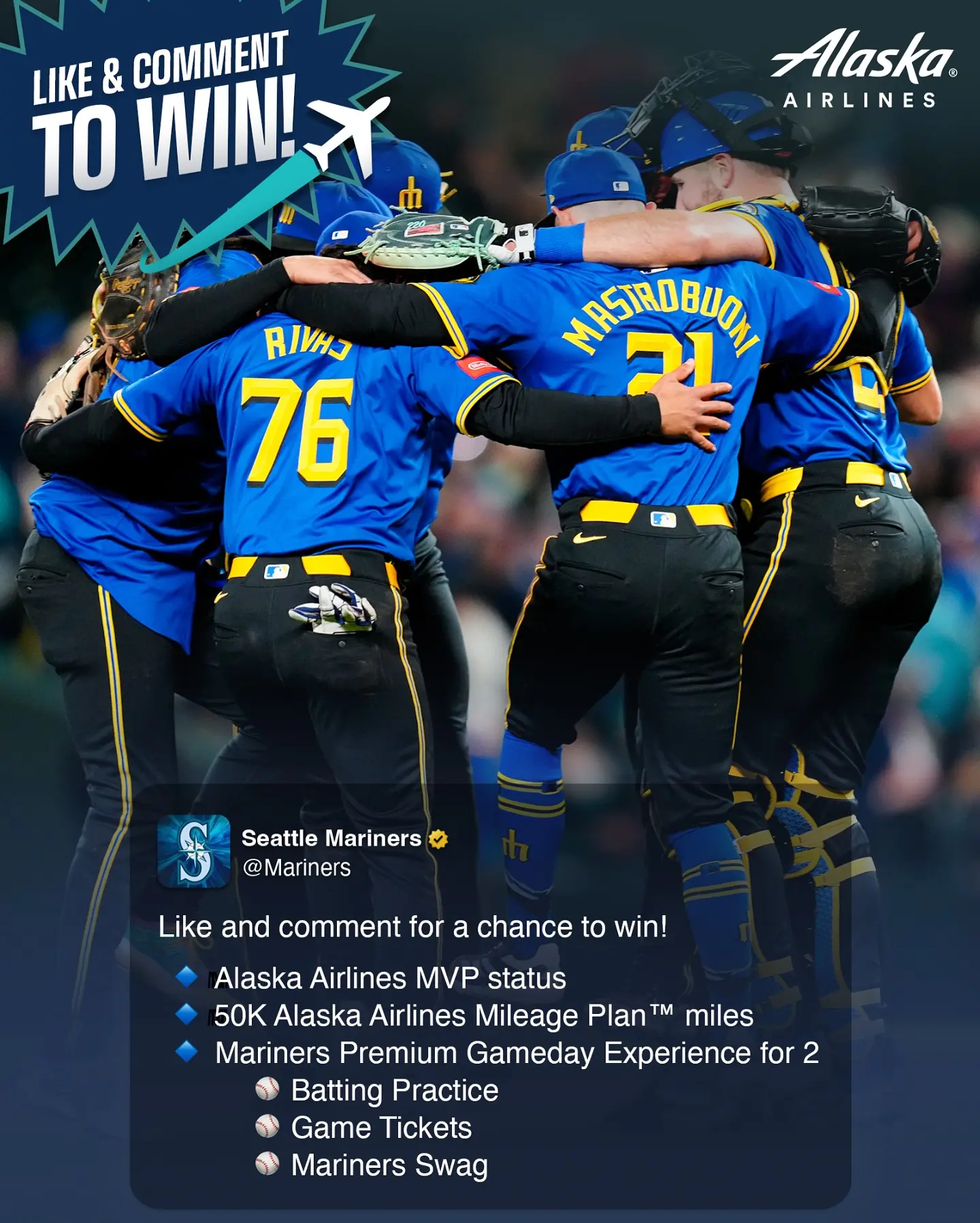 Alaska Airlines Mariners Prize Pack Giveaway Alaska Airlines Mariners Prize Pack Giveaway_image