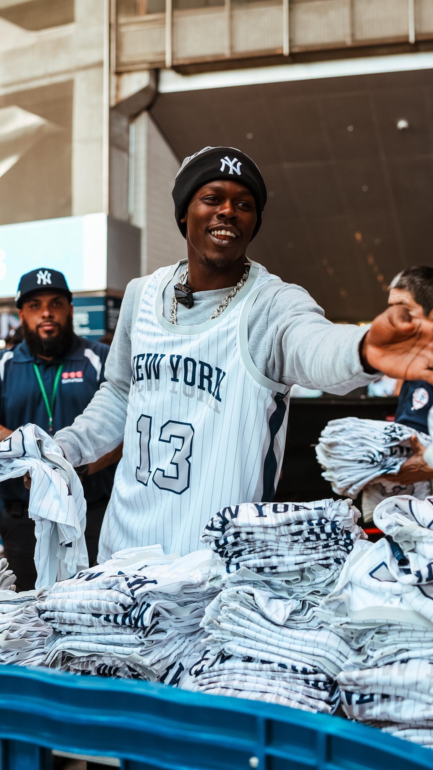 Local star @_jazz3 connects basketball and baseball fans with a generous jersey giveaway!