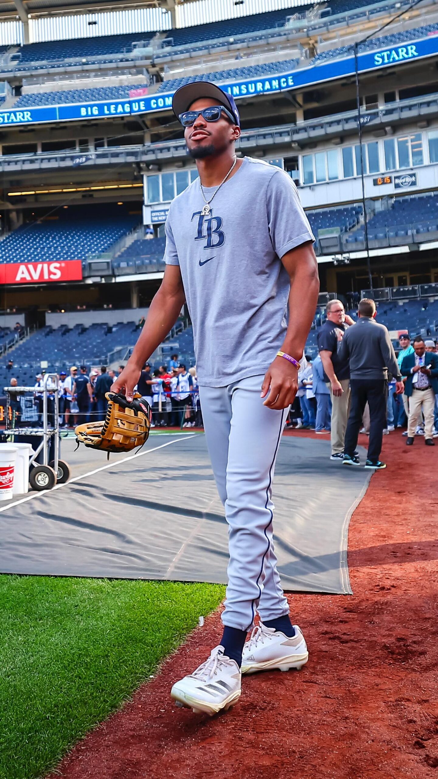 Stylish eyewear meets baseball spirit as Tampa Bay Rays spotlight Chandler’s signature look.