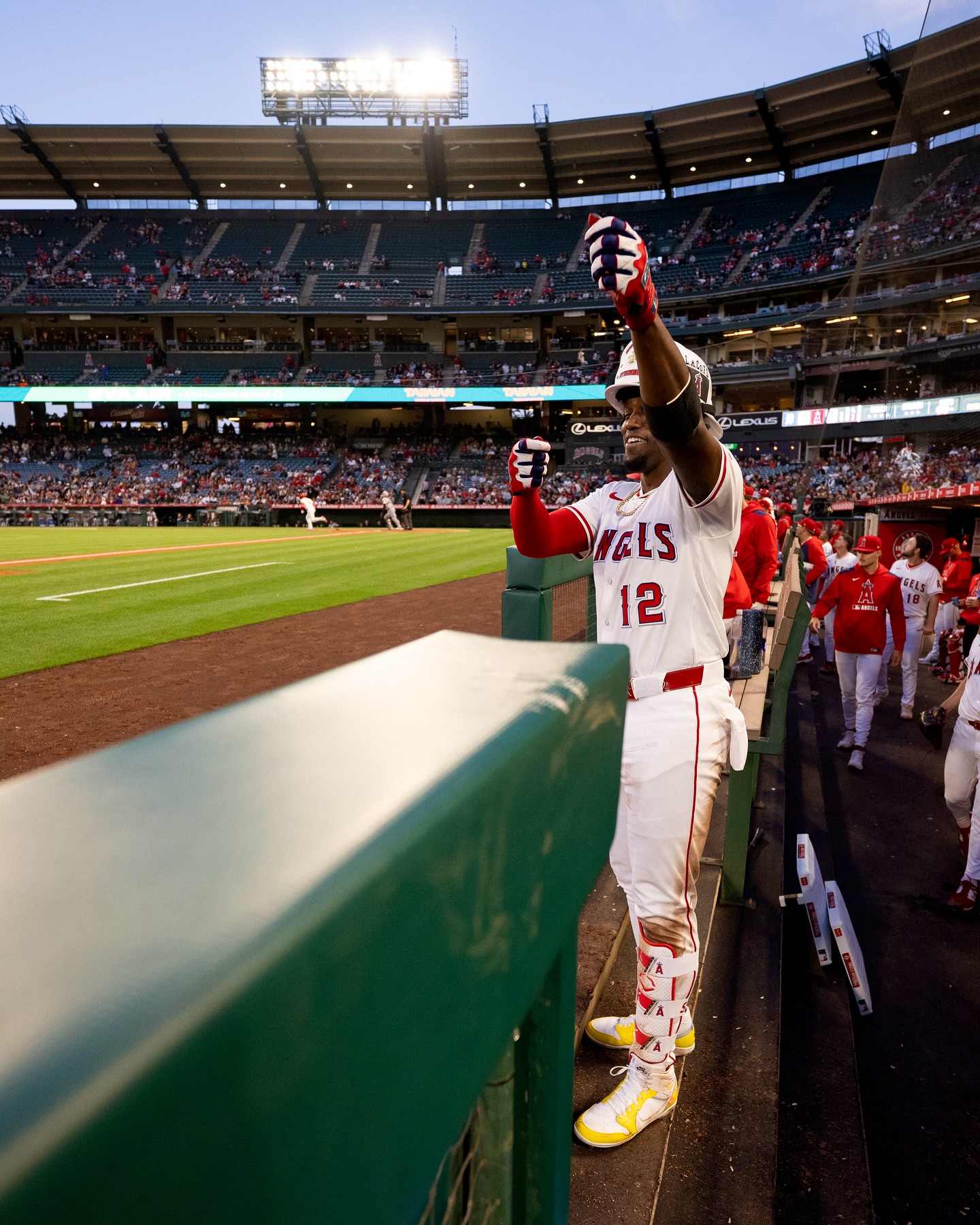 Dynamic play energizes game as @js12 sends a powerful two-run blast that excites the crowd