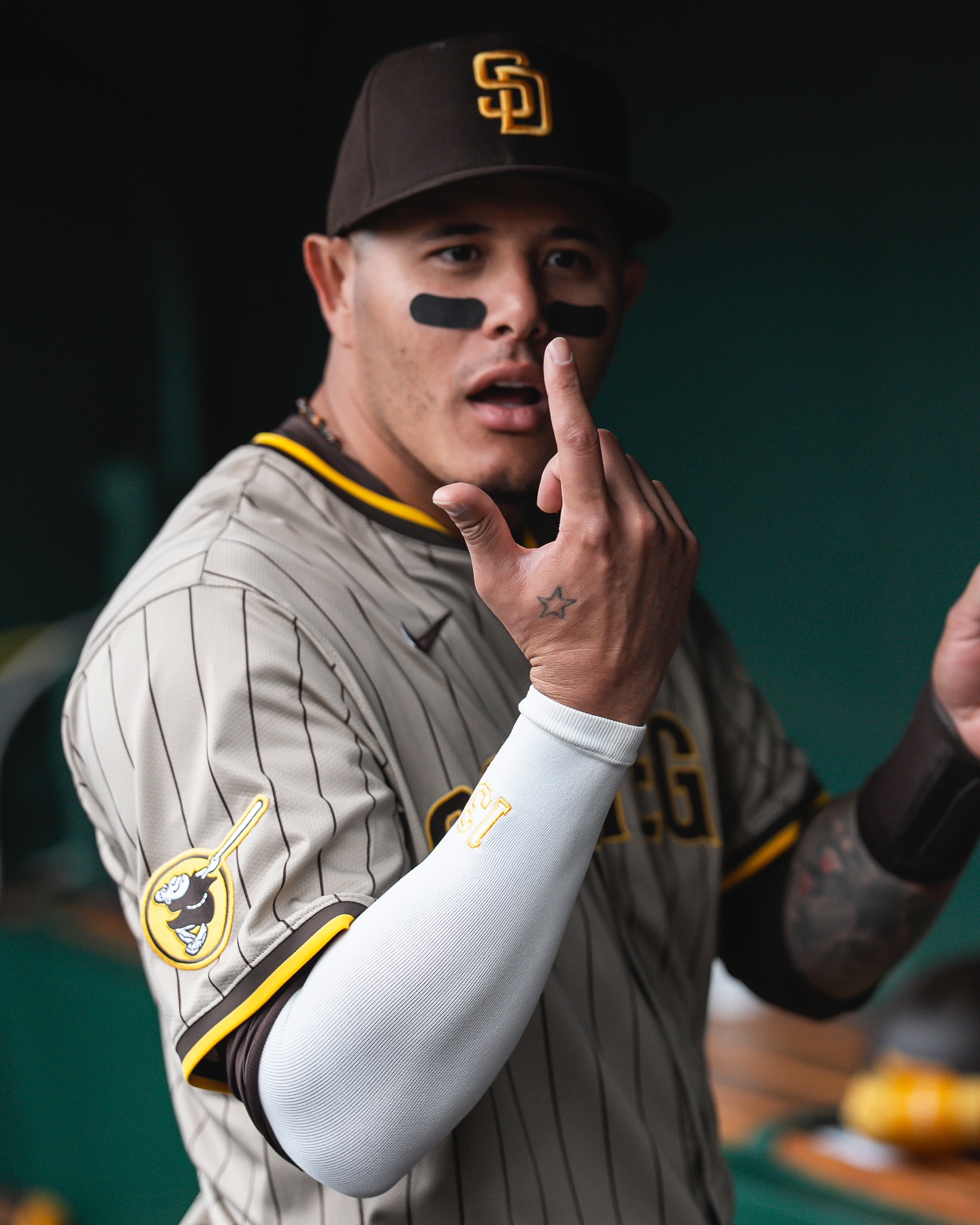 Machado Adopts Custom Eye Black For Padres Machado Adopts Custom Eye Black For Padres_image