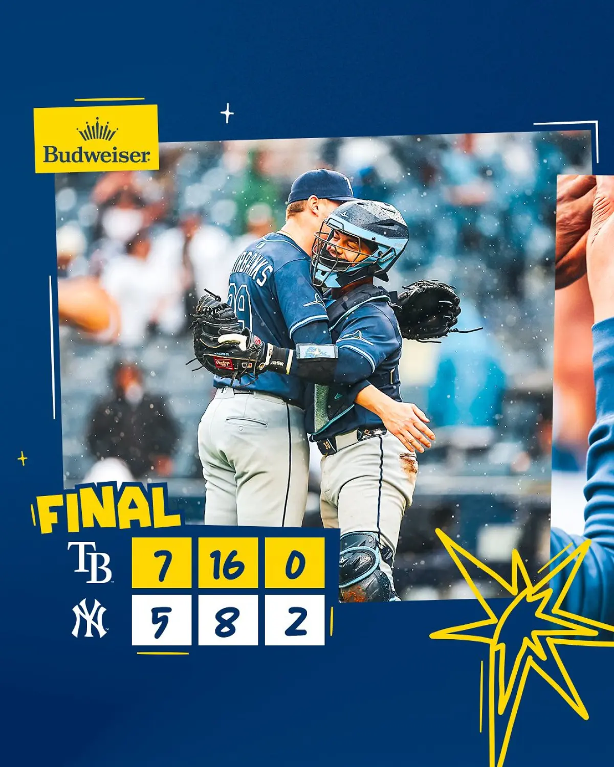 Rays Celebrate Series Win In New York_image